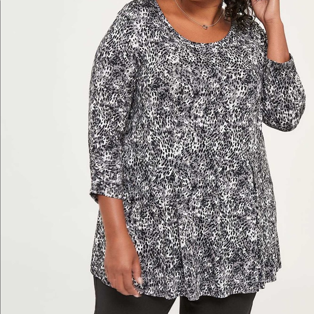 🆕 Penningtons 6X Leopard Top Black and Grey